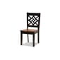 Baxton Studio Miela Two-Tone Dark Brown Wood 5pc. Dining Set - image 2