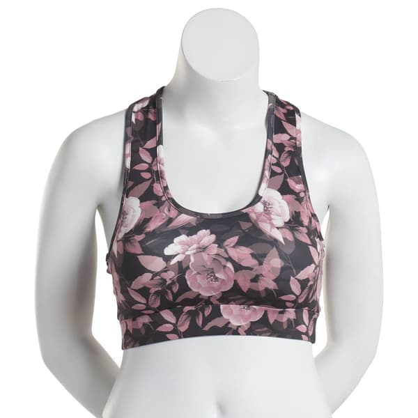 Womens Starting Point Racer Back Vintage Floral Sports Bra - image 