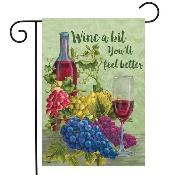 Briarwood Lane Wine a Bit You'll Feel Better Garden Flag - image 