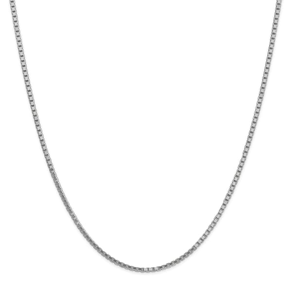 Gold Classics&#40;tm&#41; 1.9mm. 14kt. White Gold Box Chain Necklace - image 