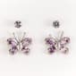 Duo Amethyst Cubic Zirconia Earrings Set - image 1