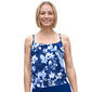 Womens Mainstream Over The Shoulder Blouson Tankini Swim Top - image 1