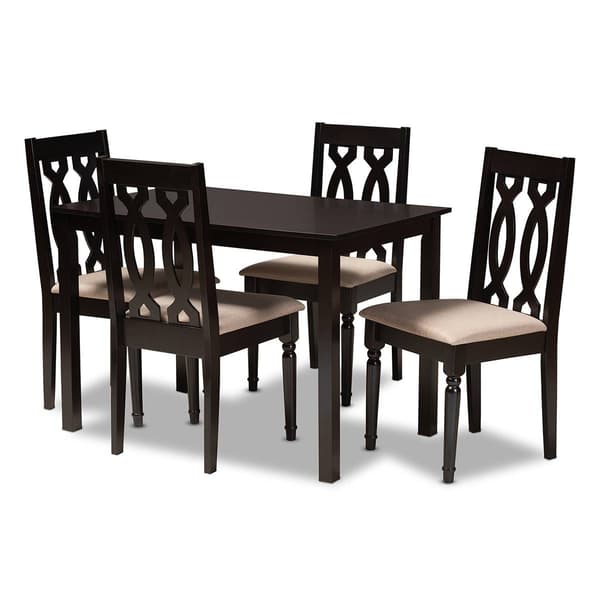 Baxton Studio Cherese 5pc. Wooden Dining Set