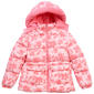 Girls (7-16) Pink Platinum(R) Flocked Floral Puffer Coat - Pink - image 1