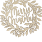 Northlight 8in. Natural "Merry Christmas" Wooden Wreath Ornament - image 4