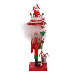 Kurt S. Adler 10-Inch Hollywood Black Nutcracker w/ Santa Hat