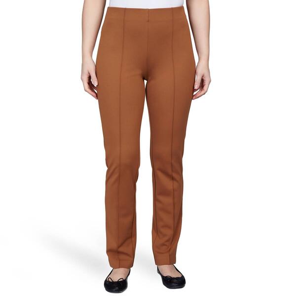 Petite Ruby Rd. Key Items Solid Pull On Seamed Ponte Pants - image 