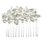 Rosa Rhinestones Silver-Tone Faux Pearl & Rhinestone Hair Comb - image 1