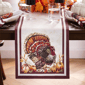 Threadmade Autumn Heritage Turkey Engineered Table Runner - image 2