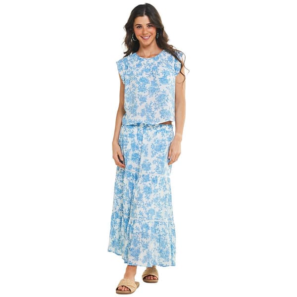 Womens Nanette Lepore Floral Tiered Skirt Set - image 