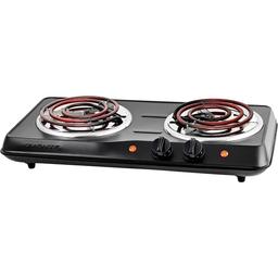 Ovente Electric Double Coil Burner 6 & 5.75in. Cooktop  - Black