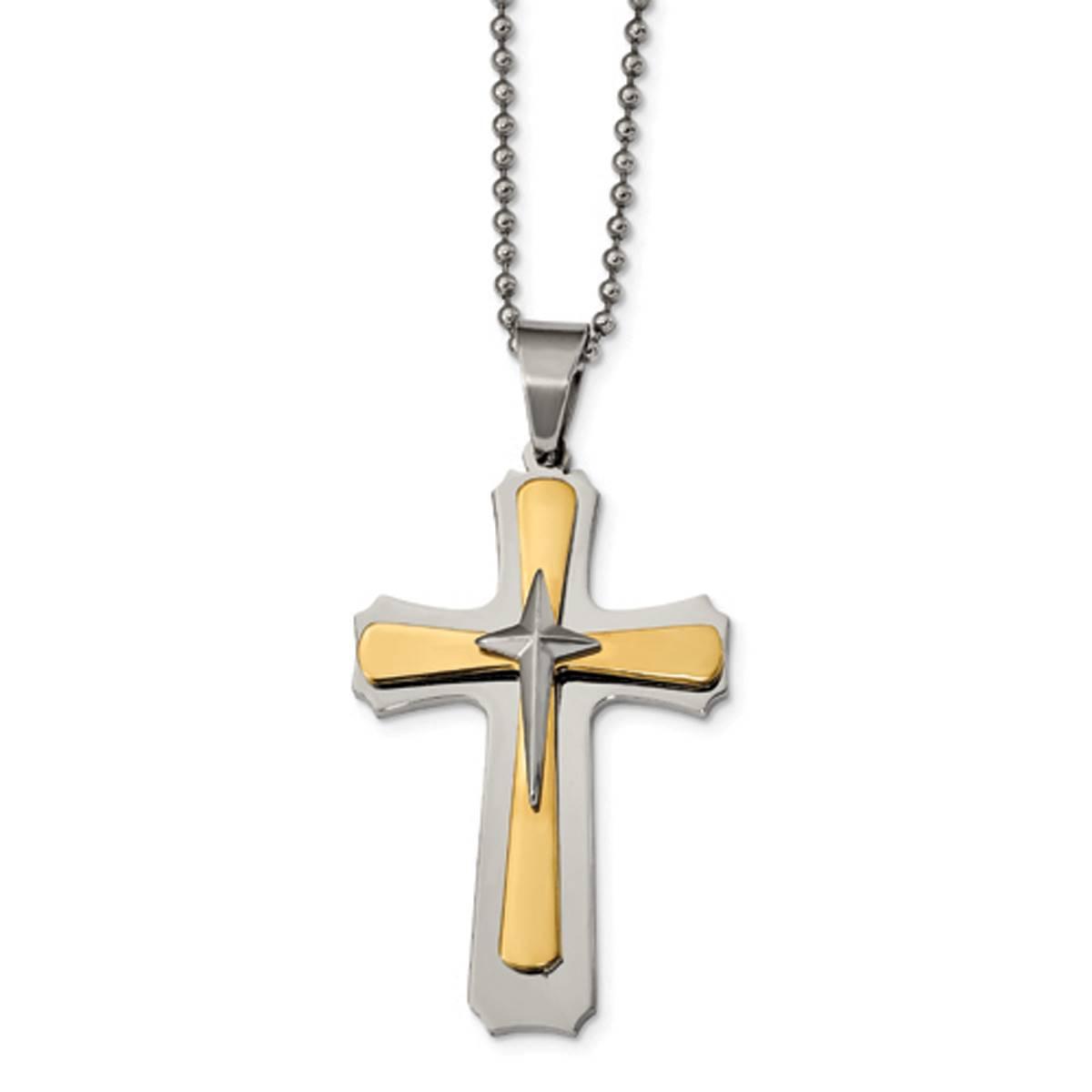 Mens Gentlemen’s Classics™ Yellow Plated & Cross...
