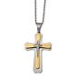 Mens Gentlemen's Classics&#40;tm&#41; Yellow Plated &  Cross Necklace - image 1