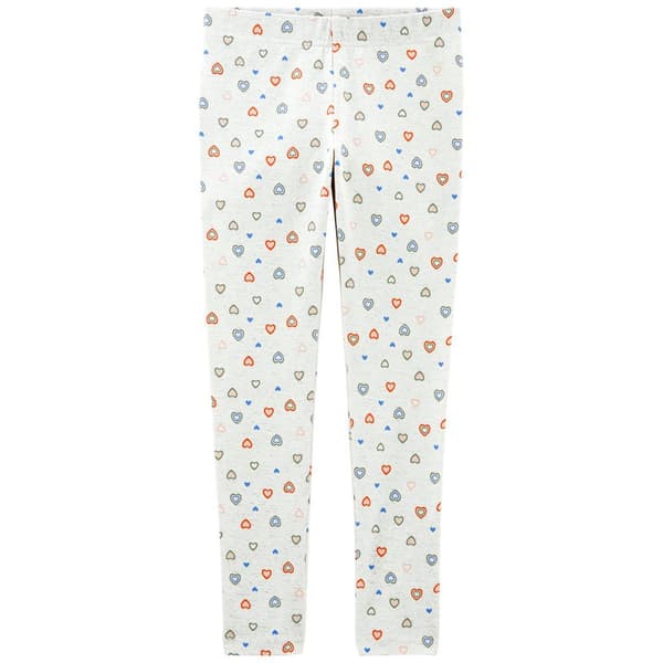 Girls Carter's&#40;R&#41; Heart Print Leggings - image 