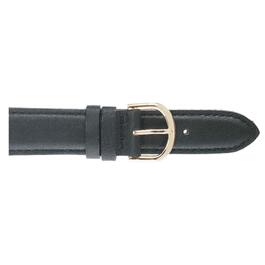 Unisex Watchbands 2 Go Genuine Padded Leather Black Watchband