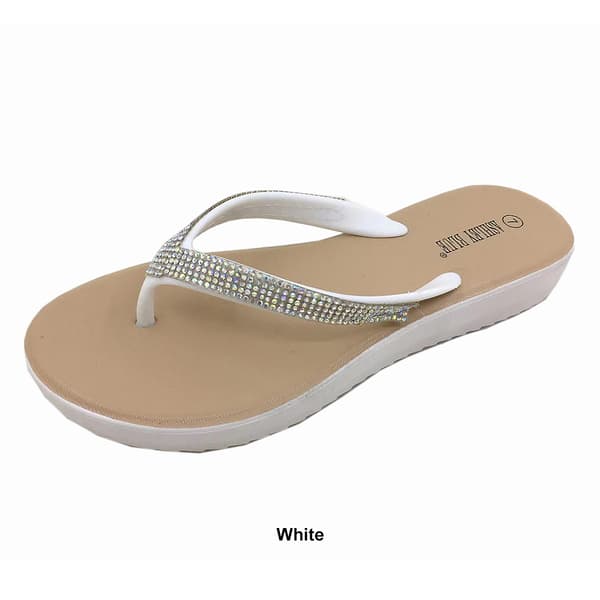 Womens Ashley Blue Jelly Flip Flops