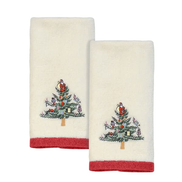Spode&#40;R&#41; Christmas Tree 2pk. Fingertip Towels - image 