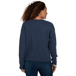 Womens Skye’s the Limit Icy Blue Sparkle Paisley Sweater
