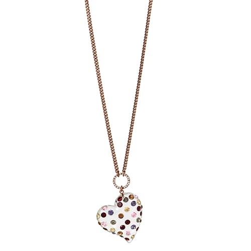 Betsey Johnson Multicolor Heart Pendant Necklace - image 