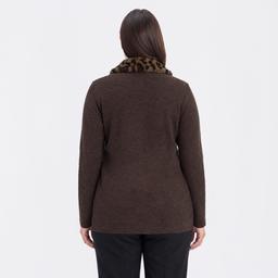 Plus Size New York Laundry Leopard Hacci Button Front Cardigan