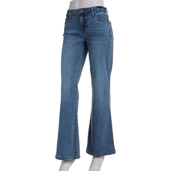 Juniors Celebrity Pink Mid Rise Baggy Flare Jeans - image 