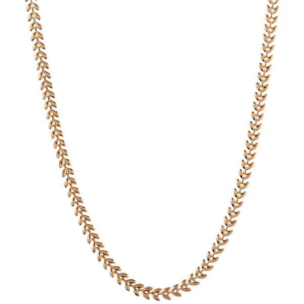Design Collection 18in. Gold-Tone Fishbone Link Chain Necklace - image 