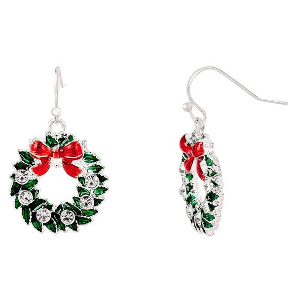 Snowflake/Wreath/Reindeer Holiday Trio Earring Set