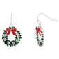 Snowflake/Wreath/Reindeer Holiday Trio Earring Set - image 6