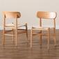 Baxton Studio Raheem Brown Hemp & Wooden 2pc. Dining Chair Set - image 8