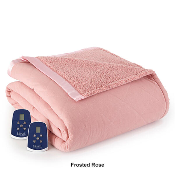Micro Flannel&#174; Reverse to Sherpa Heated Blanket