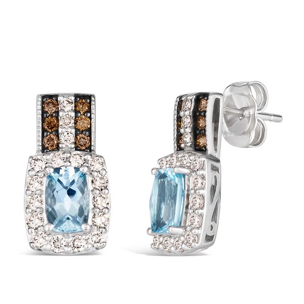 Le Vian(R) Ocean Blue Topaz(tm)/Diamonds/Vanilla Gold(R) Drop Earrings - image 