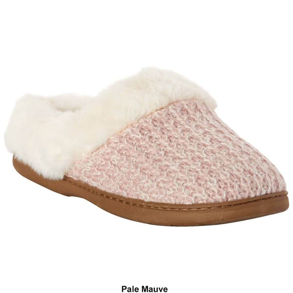 Womens Dearfoams&#174; Claire Textured Knit Clog Slippers