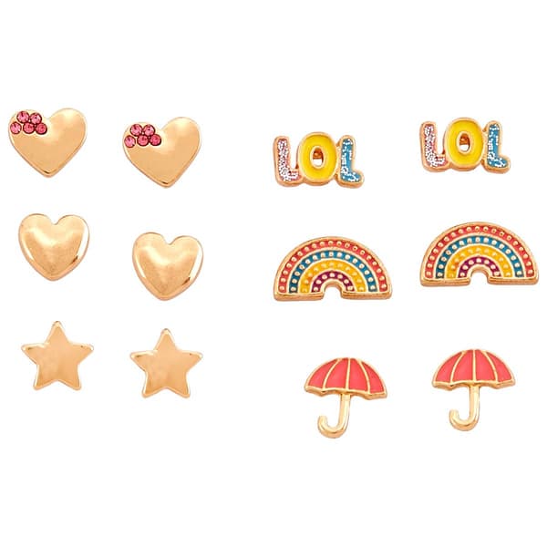 Kids Lil'' Ashley Hearts/Stars/Umbrellas/Rainbows Earring Set - image 