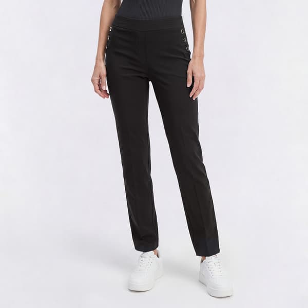 Womens 89th & Madison Pull On Sailor Button Dress Pants - image 