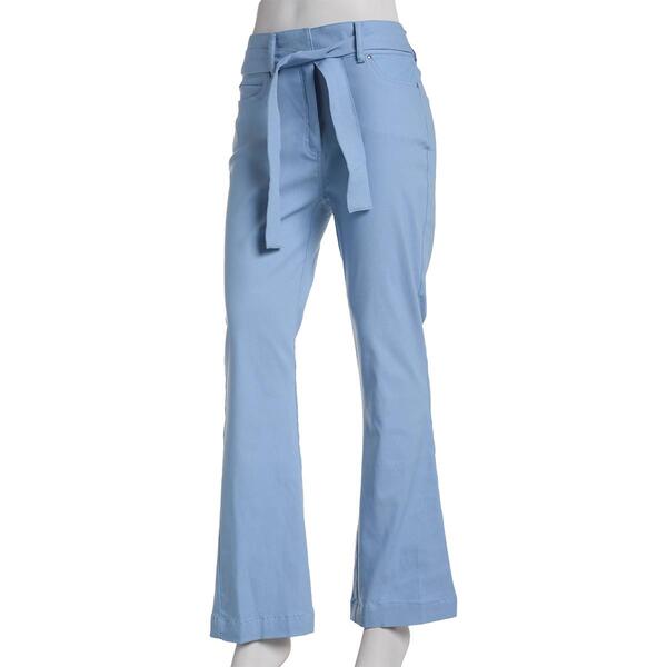 Womens Nicole Miller Belted Solid Casual Pants - image 
