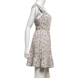 Juniors Wallflower Floral Tie Shoulder Smock Waist Ruffle Dress