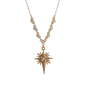 Symbols of Faith Gold-Tone Star of Bethlehem Pendant Necklace - image 1