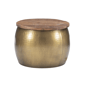 Linon Home Decor Royce Gold Drum With Storage - image 1