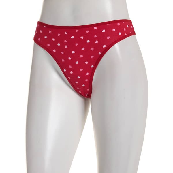 Womens Rene Rofe Heart Thong Panties 12206-X362E