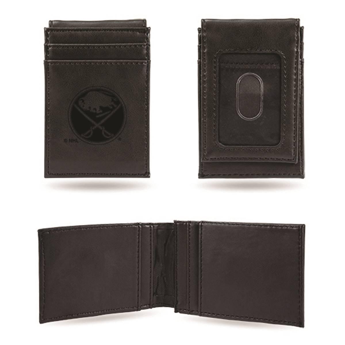 Mens NHL Buffalo Sabres Faux Leather Front Pocket Wallet