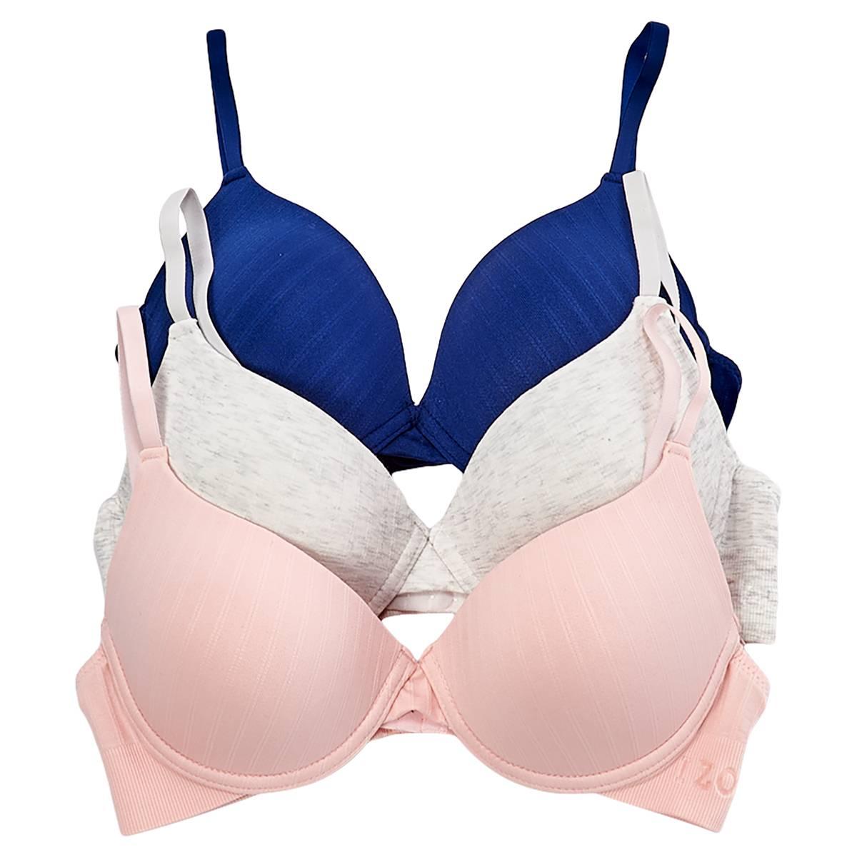Open Video Modal for Womens IZOD 3Pk Wide Double Rib Debossed Logo