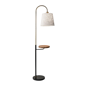 HomeRoots 65in. Brass Tray Table Floor Lamp With Empire Shade - image 1