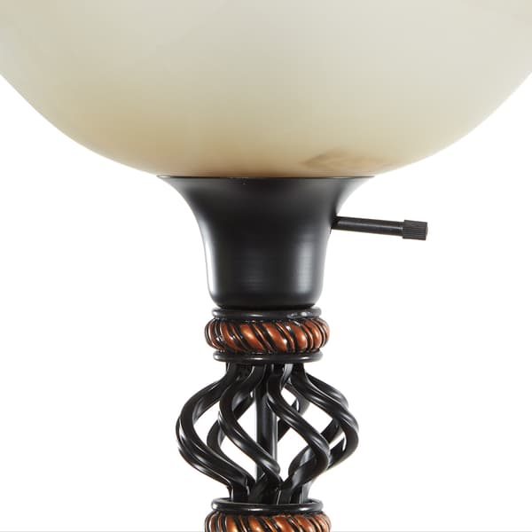 9th & Pike&#174; Black Metal Traditional Torchiere Floor Lamp
