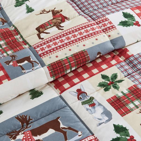 Freshfolds Winter Reversible Cozy Maple 3pc. Comforter Set