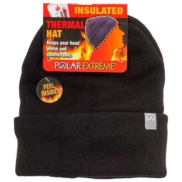 Mens Polar Extreme Cuffed Knit Hat - Black - image 