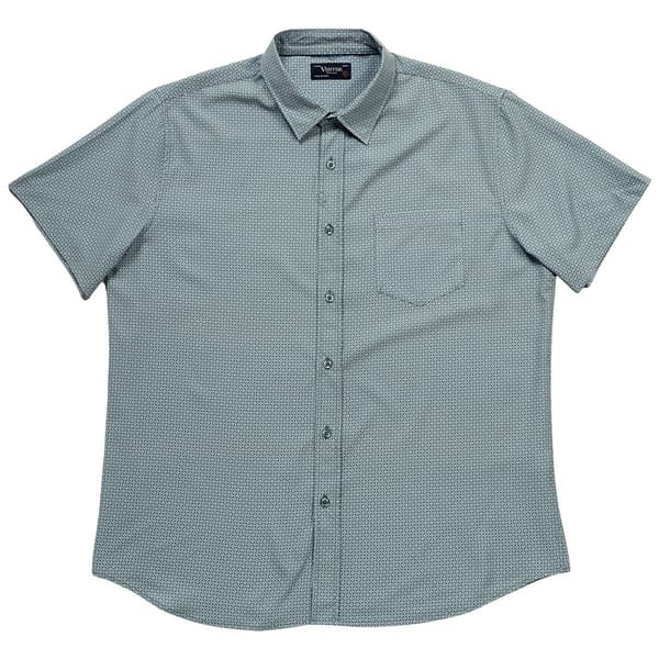 Mens Visitor Geometric Neat Short Sleeve Button Down Shirt