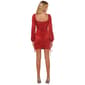 Juniors Jump Satin Long Sleeve Ruched Sheath Dress - image 2