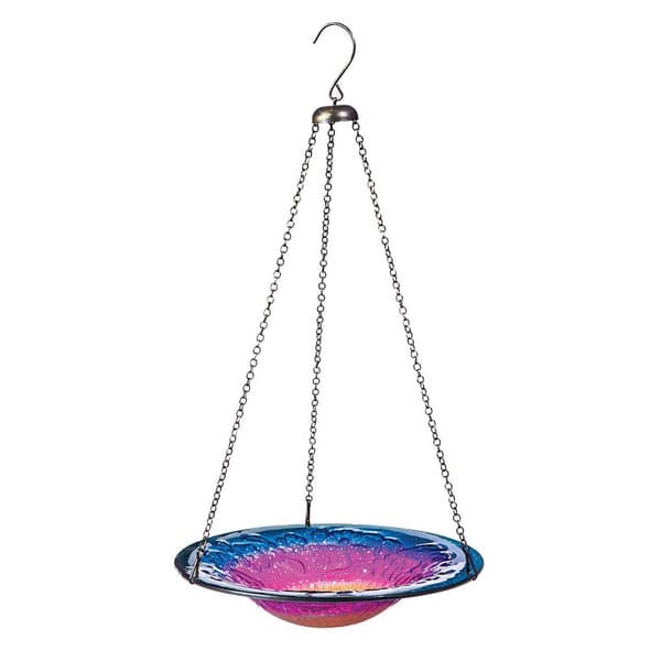 Evergreen Hanging Sunrise Glass Bird Bath - image 