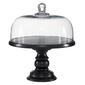 9th &amp; Pike(R) Wooden Cake Stand with Dome Glass Cloche - image 1
