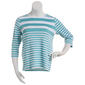 Womens Hasting & Smith 3/4 Sleeve Rhinestone Stripe Tee - image 1